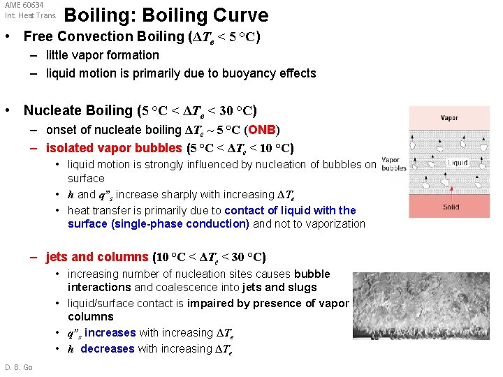 AME 60634 Int. Heat Trans. Boiling: Boiling Curve • Free Convection Boiling (ΔTe < AME 60634 Int. Heat Trans. Boiling: Boiling Curve • Free Convection Boiling (ΔTe <