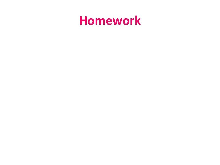 Homework 