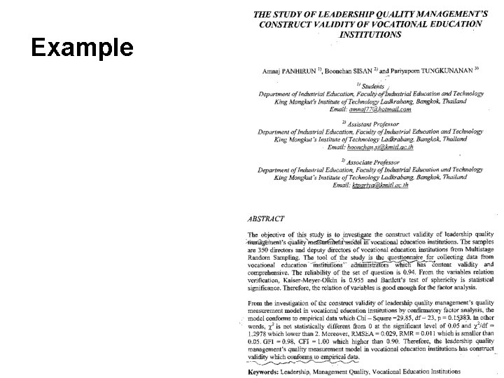 Example Example
