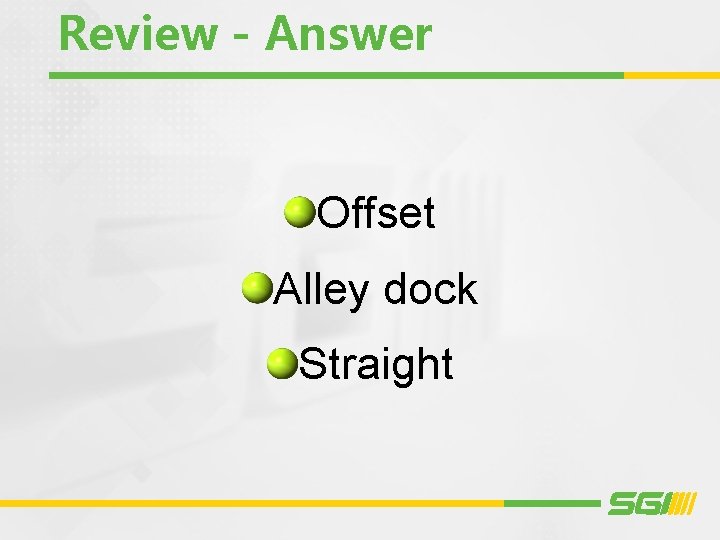 Review - Answer Offset Alley dock Straight 