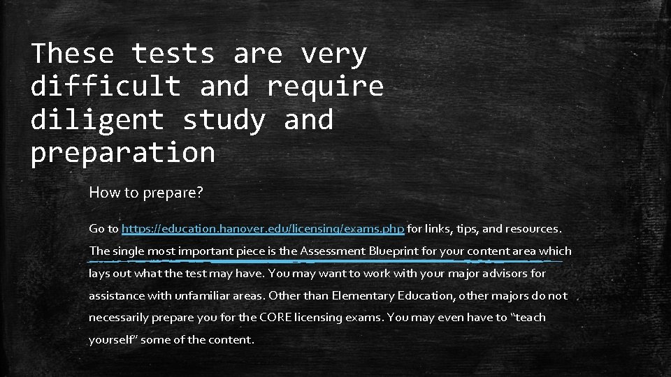 These tests are very difficult and require diligent study and preparation How to prepare? These tests are very difficult and require diligent study and preparation How to prepare?