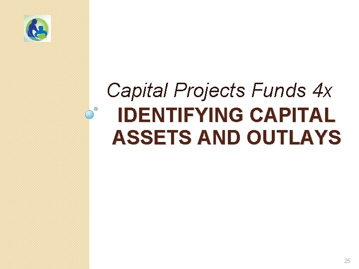 Capital Projects Funds 4 x IDENTIFYING CAPITAL ASSETS AND OUTLAYS 25 