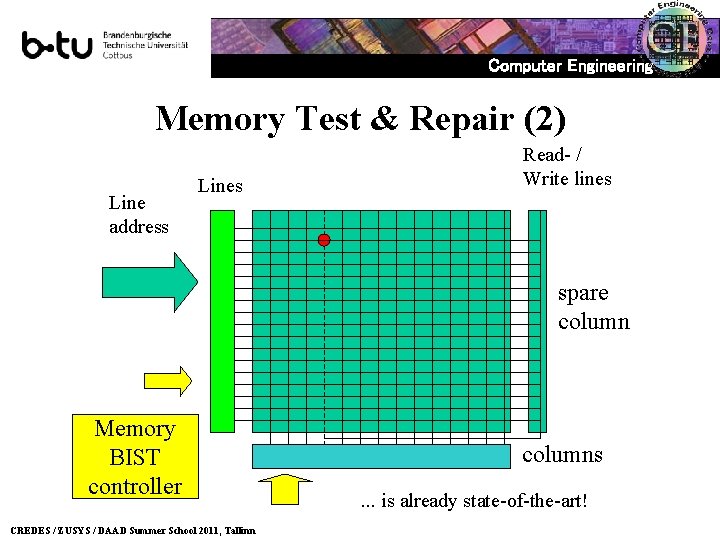 Computer Engineering Memory Test & Repair (2) Line address Lines Read- / Write lines