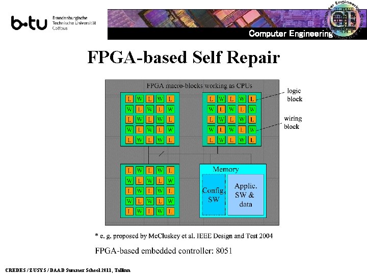 Computer Engineering FPGA-based Self Repair CREDES / ZUSYS / DAAD Summer School 2011, Tallinn