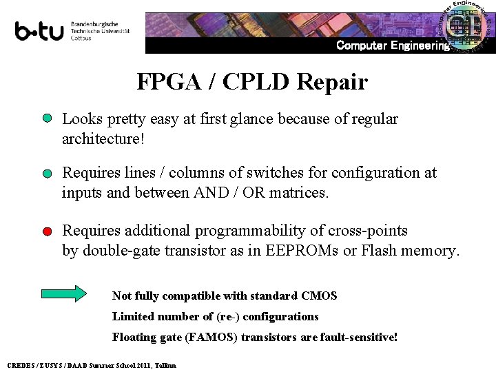 Computer Engineering FPGA / CPLD Repair Looks pretty easy at first glance because of