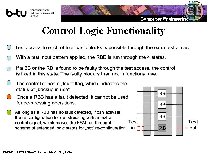 Computer Engineering Control Logic Functionality CREDES / ZUSYS / DAAD Summer School 2011, Tallinn