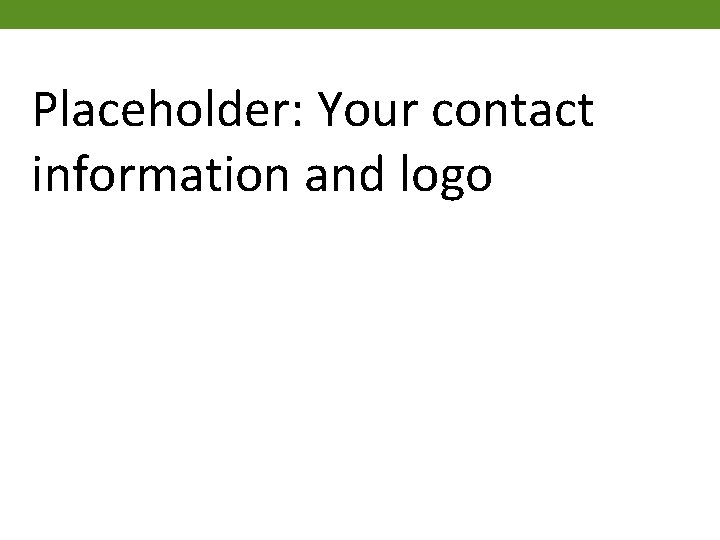 Placeholder: Your contact information and logo 