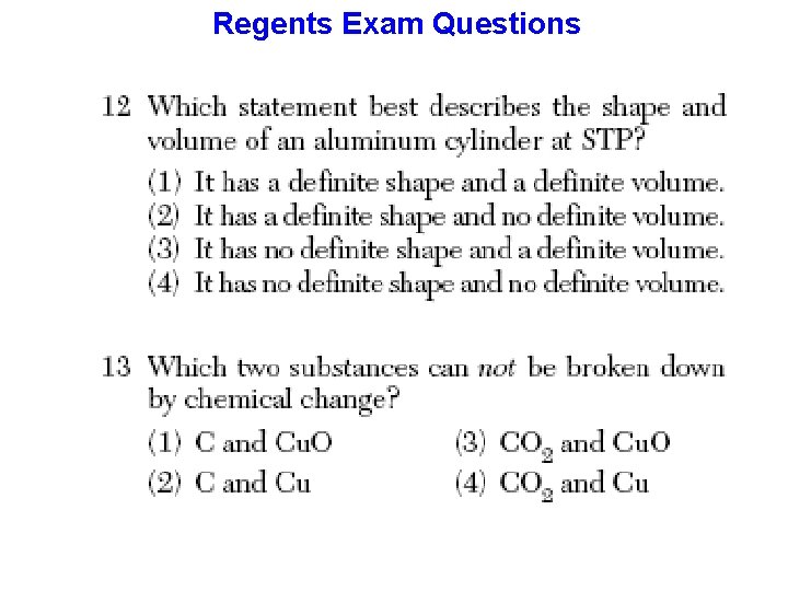 Regents Exam Questions 