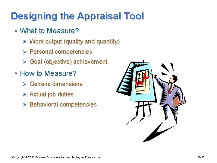 Designing the Appraisal Tool • What to Measure? Ø Work output (quality and quantity)