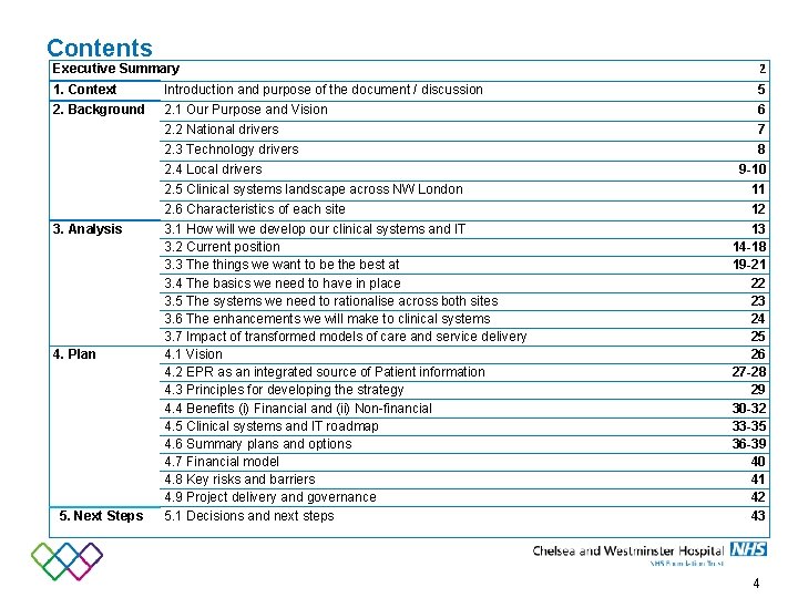Contents Executive Summary 2 1. Context Introduction and purpose of the document / discussion