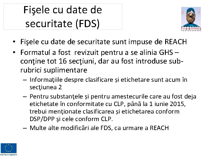 Fişele cu date de securitate (FDS) • Fişele cu date de securitate sunt impuse