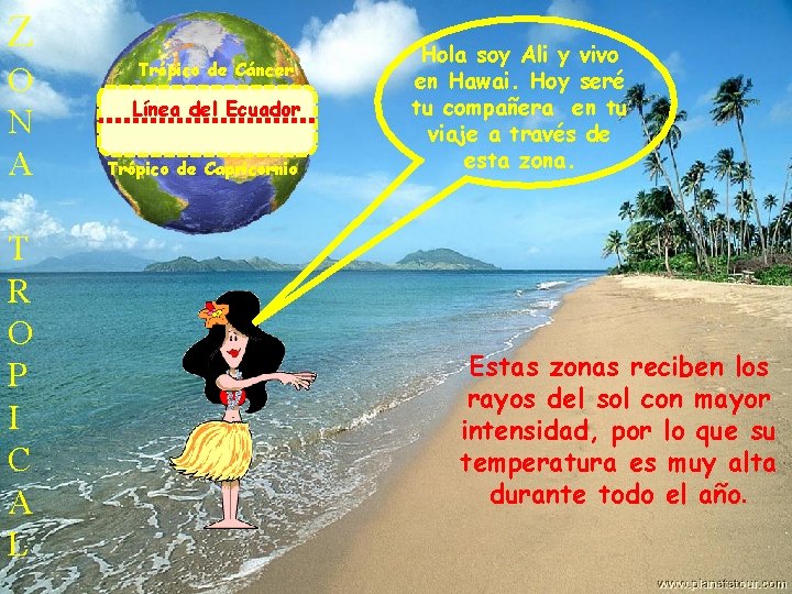 Z O N A T R O P I C A L Trópico de Z O N A T R O P I C A L Trópico de