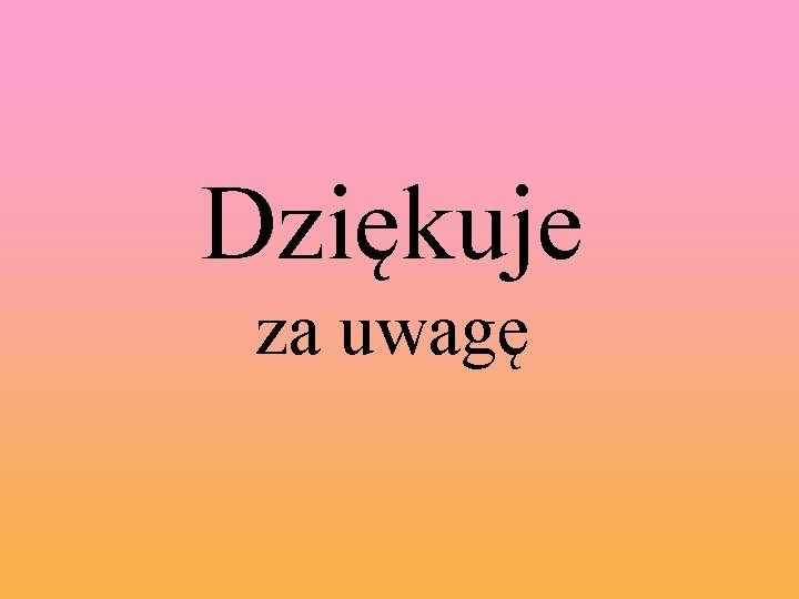 Dziękuje za uwagę 