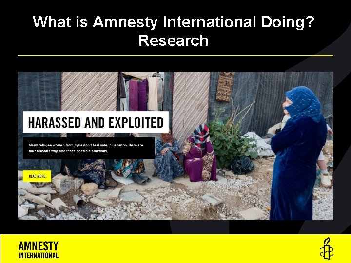 What is Amnesty International Doing? Research 