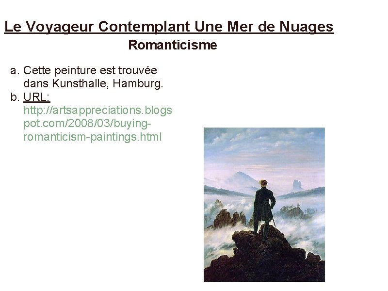 Le Voyageur Contemplant Une Mer De Nuages Analyse Pdf
