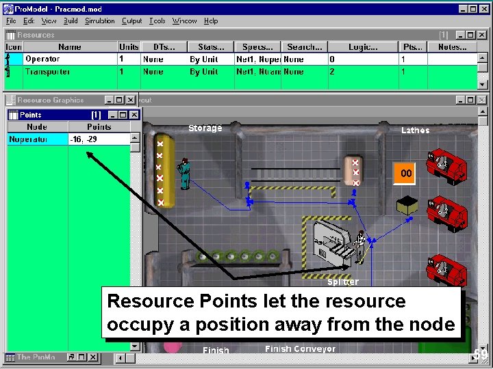 Resource Points let the resource occupy a position away from the node 59 