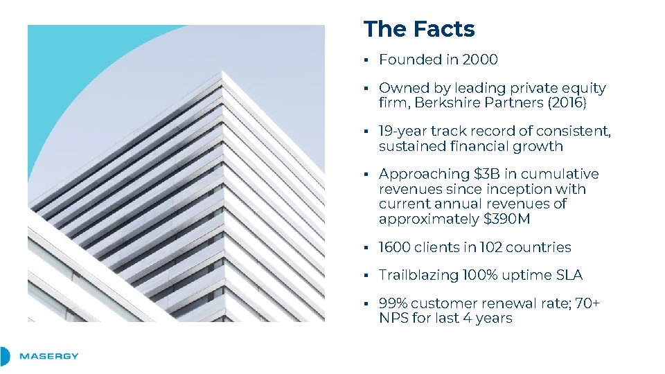 The Facts ▪ Founded in 2000 ▪ Owned by leading private equity firm, Berkshire