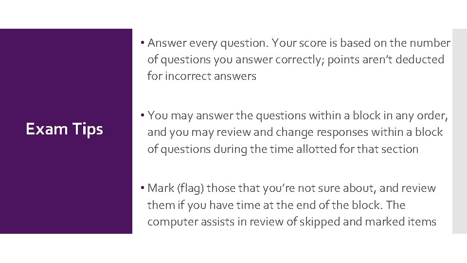  • Answer every question. Your score is based on the number of questions