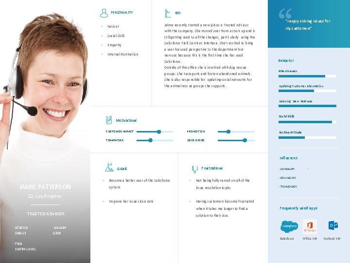  • • BIO Patient Jaime recently started a new job as a Trusted
