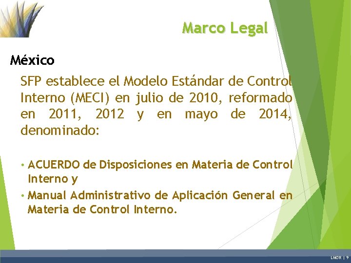 Marco Legal México SFP establece el Modelo Estándar de Control Interno (MECI) en julio