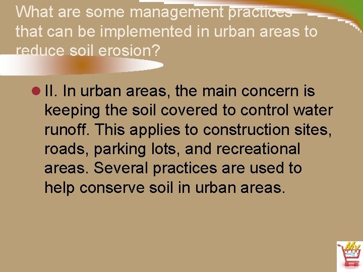 What are some management practices that can be implemented in urban areas to reduce