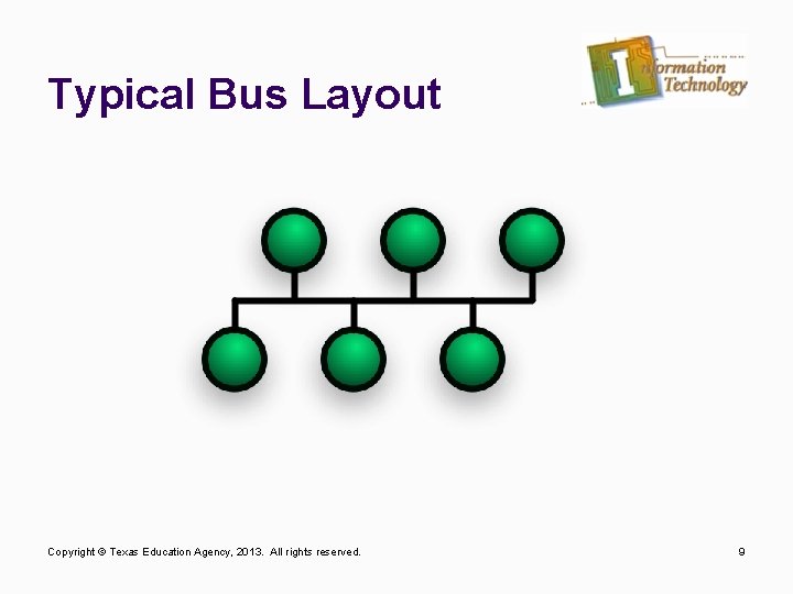 Typical Bus Layout Copyright © Texas Education Agency, 2013. All rights reserved. 9 