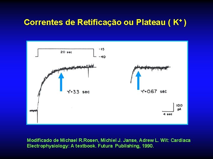 Correntes de Retificação ou Plateau ( K+ ) Modificado de Michael R. Rosen, Michiel