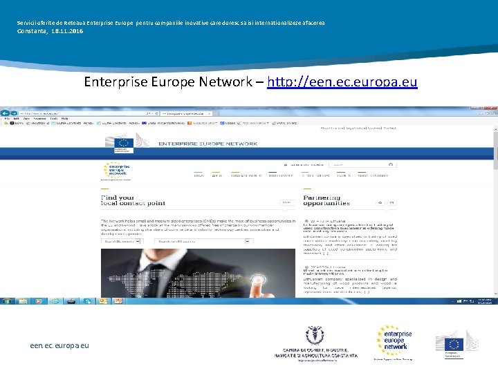 Servicii oferite de Reteaua Enterprise Europe pentru companiile inovative care doresc sa isi internationalizeze