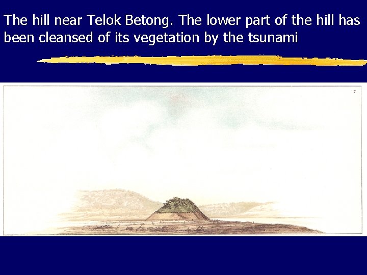 The hill near Telok Betong. The lower part of the hill has been cleansed The hill near Telok Betong. The lower part of the hill has been cleansed