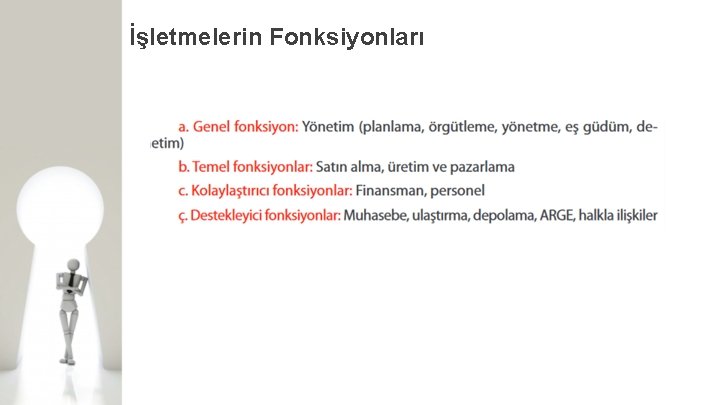 İşletmelerin Fonksiyonları 