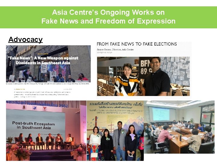 Asia Centre’s Ongoing Works on Fake News and Freedom of Expression Advocacy 
