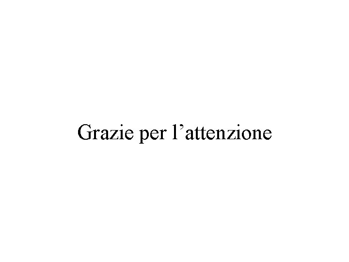 Grazie per l’attenzione 