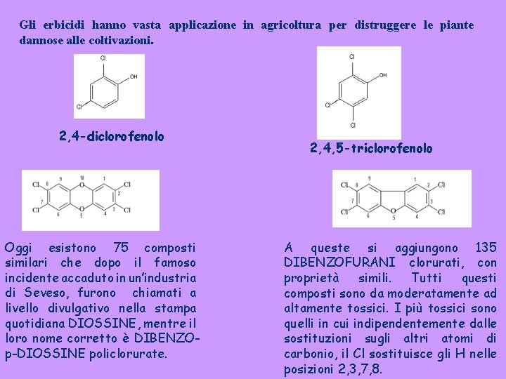 Gli erbicidi hanno vasta applicazione in agricoltura per distruggere le piante dannose alle coltivazioni.