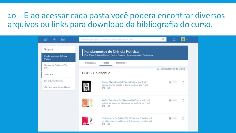 10 – E ao acessar cada pasta você poderá encontrar diversos arquivos ou links