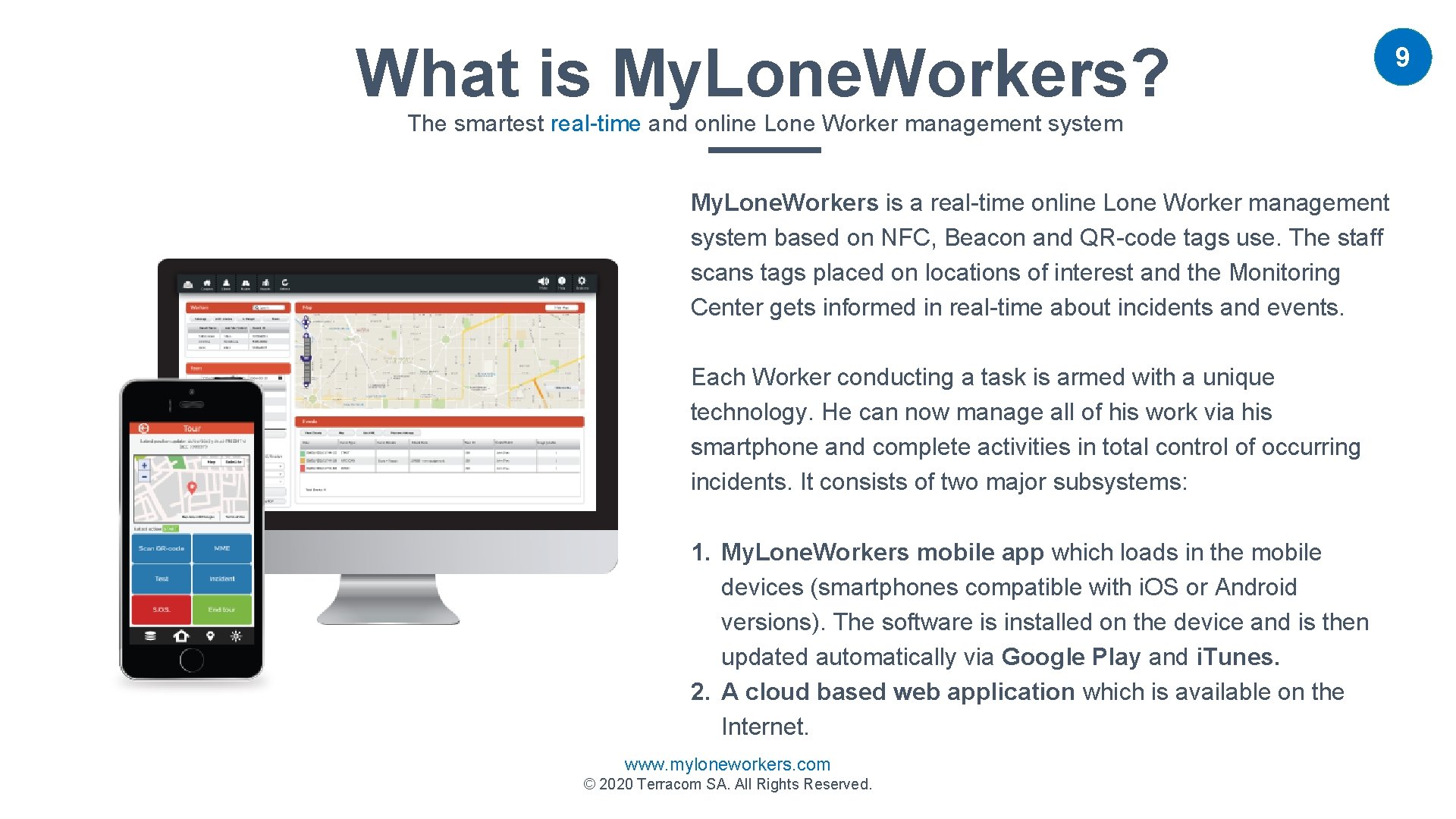 What is My. Lone. Workers? 9 The smartest real-time and online Lone Worker management