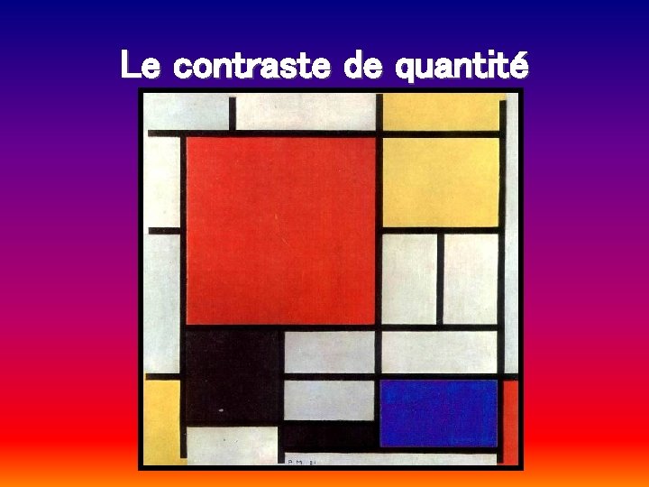 Le contraste de quantité 