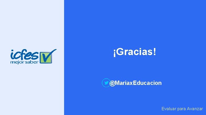 ¡Gracias! @Mariax. Educacion Evaluar para Avanzar 