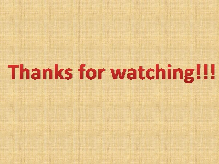 Thanks for watching!!! 