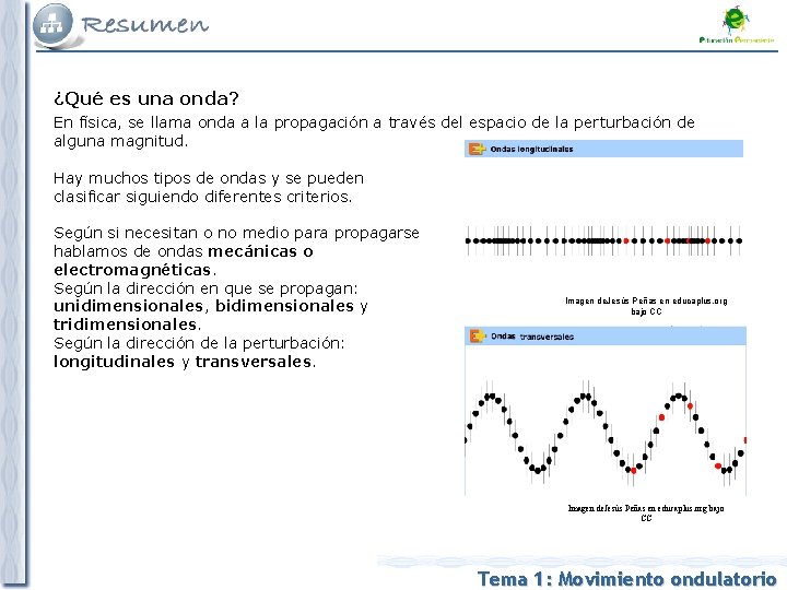 ¿Qué es una onda? En física, se llama onda a la propagación a través