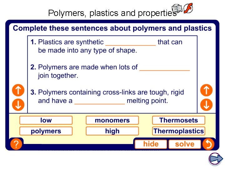 Polymers, plastics and properties 