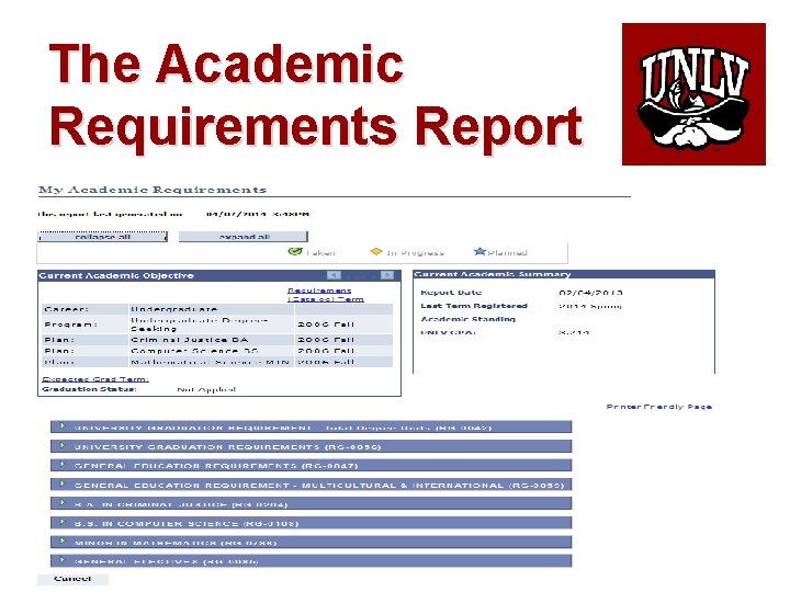 The Academic Requirements Report 