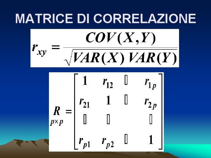 MATRICE DI CORRELAZIONE 