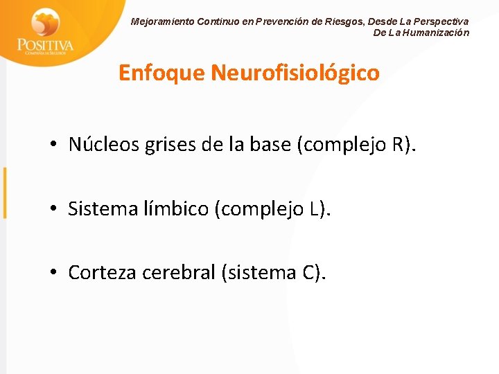 Mejoramiento Continuo en Prevención de Riesgos, Desde La Perspectiva De La Humanización Enfoque Neurofisiológico