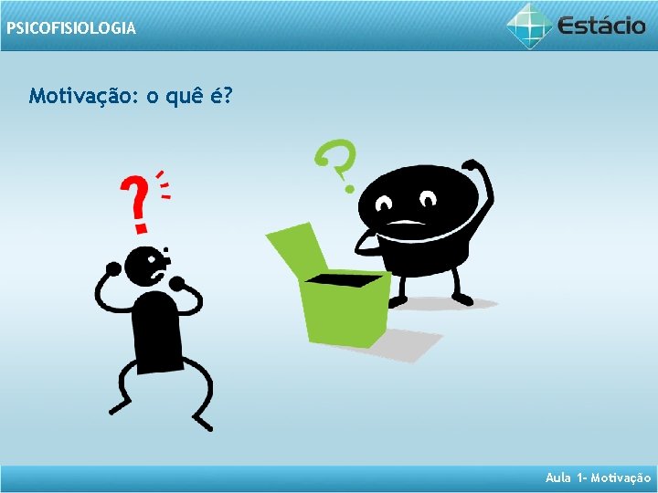 PSICOFISIOLOGIA Motivação: o quê é? Aula 1 - Motivação 