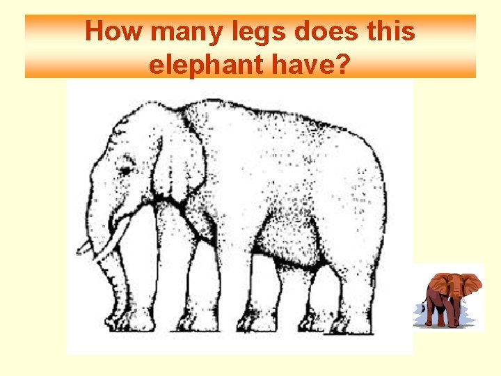 How many legs does this elephant have? 