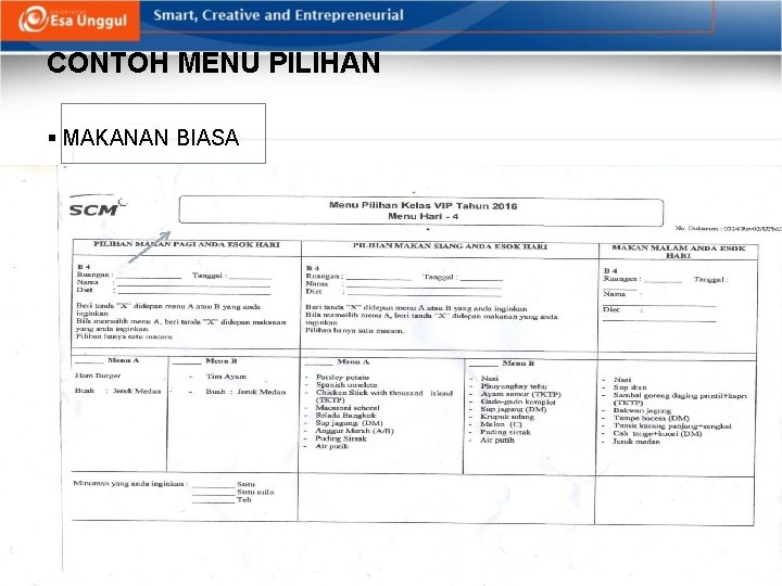 CONTOH MENU PILIHAN MAKANAN BIASA Page 32 32 