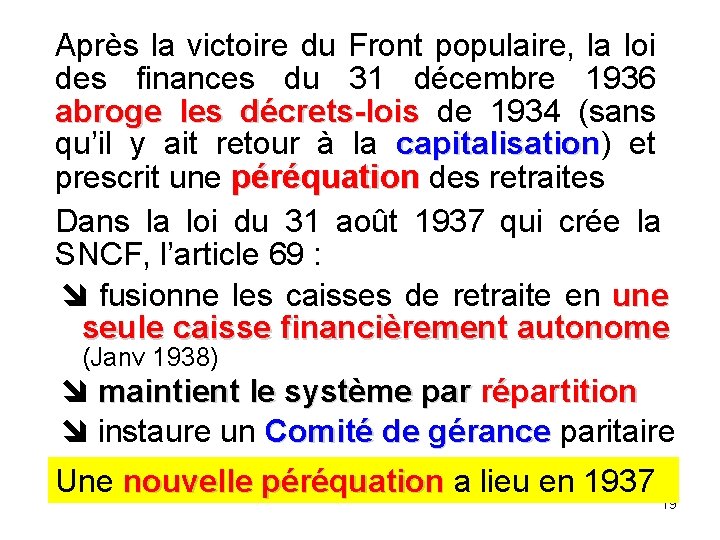 Après la victoire du Front populaire, la loi des finances du 31 décembre 1936