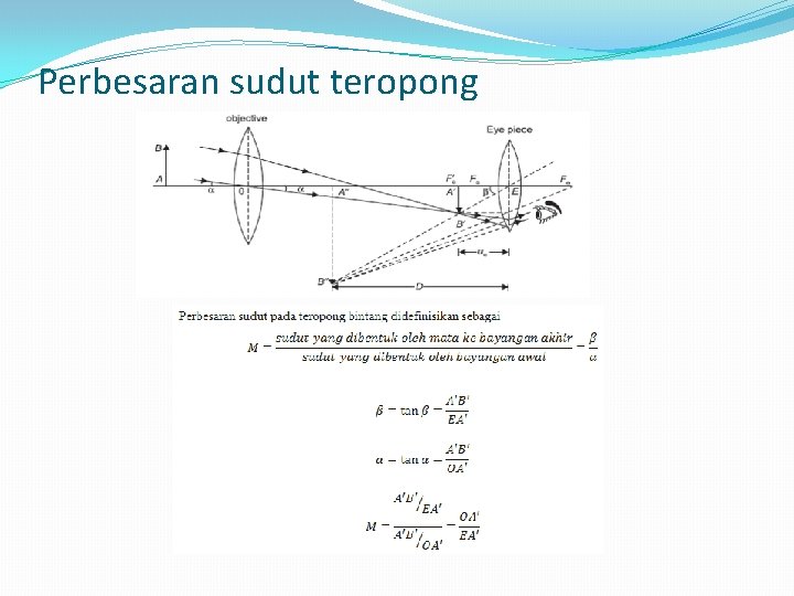 Perbesaran sudut teropong 