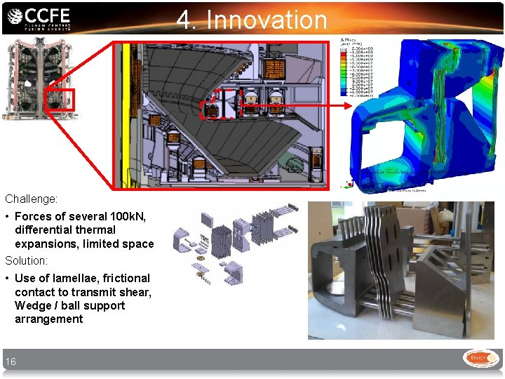 4. Innovation Challenge: • Forces of several 100 k. N, differential thermal expansions, limited 4. Innovation Challenge: • Forces of several 100 k. N, differential thermal expansions, limited
