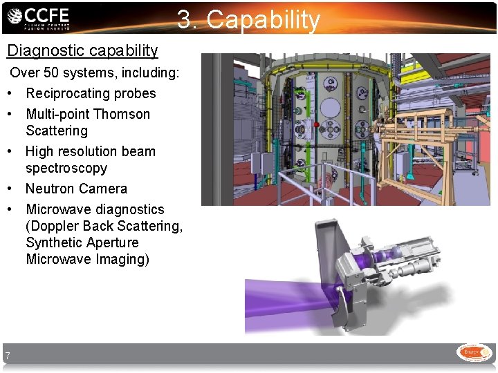 3. Capability Diagnostic capability Over 50 systems, including: • Reciprocating probes • Multi-point Thomson 3. Capability Diagnostic capability Over 50 systems, including: • Reciprocating probes • Multi-point Thomson